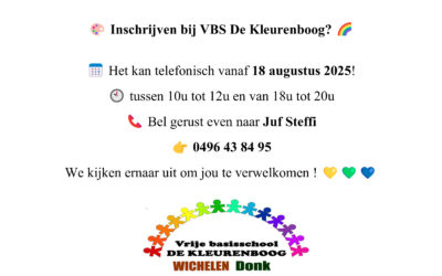 Inschrijven tijdens de zomervakantie
